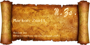 Markon Zsolt névjegykártya